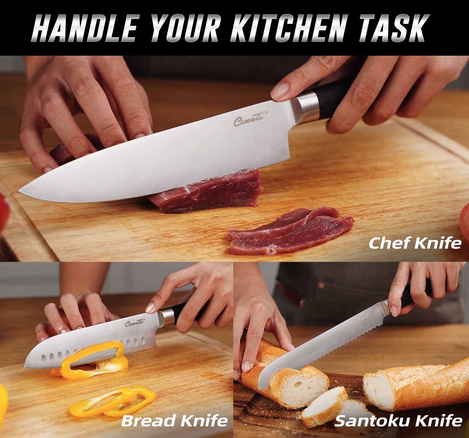 Ciwete 6-Piece Kitchen Knife Set